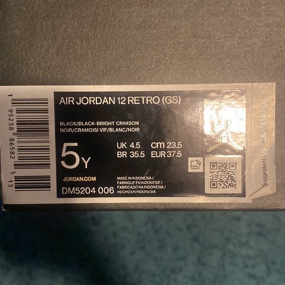 Air Jordan 12 Retro (GS) size 5y - Picture 2 of 2